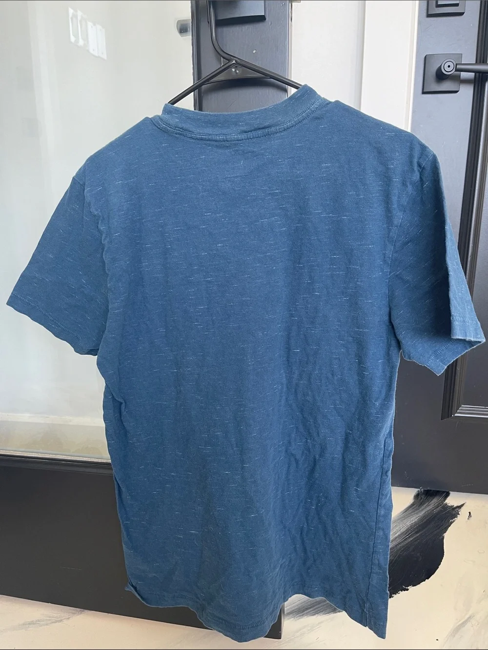 The North Face Men’s Short-Sleeve Crew Tee in Navy Blue with Topographic Print